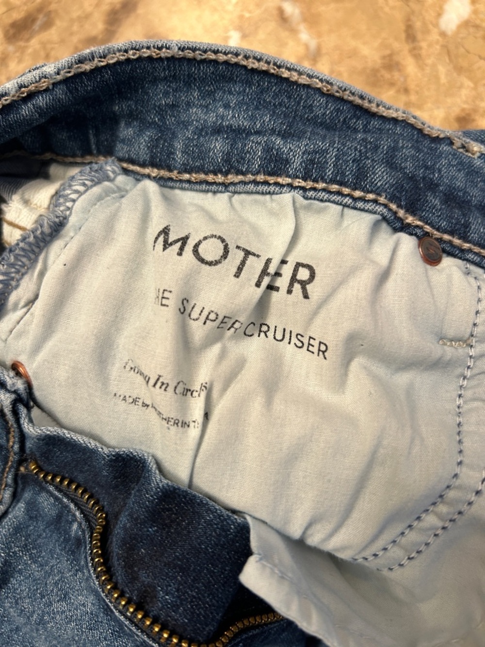 MOTHER DENIM THE SUPER CRUISER GOING IN CIRCLES sz 27 - Picture 8 of 10